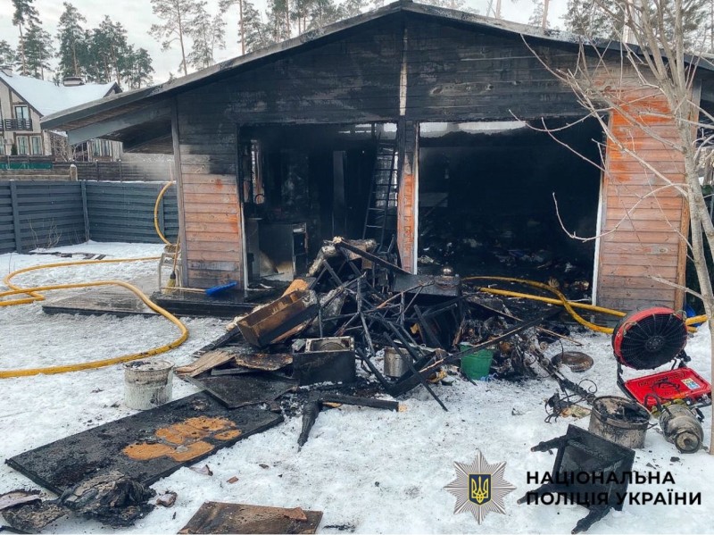 На фото зображене приміщення, яке постраждало під час пожежі