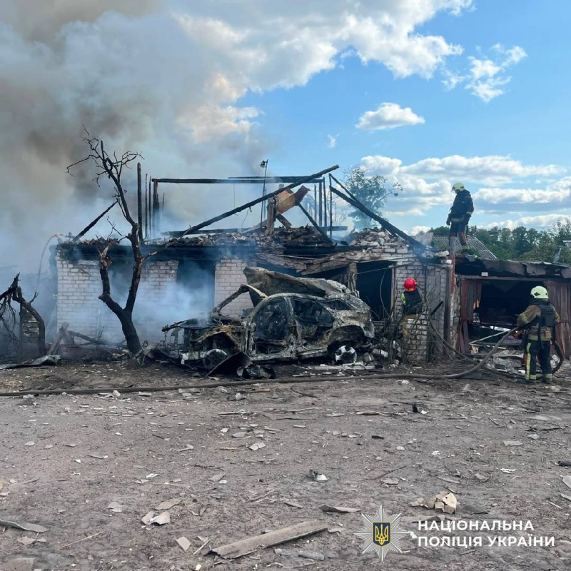 На фото наслідки ворожого обстрілу