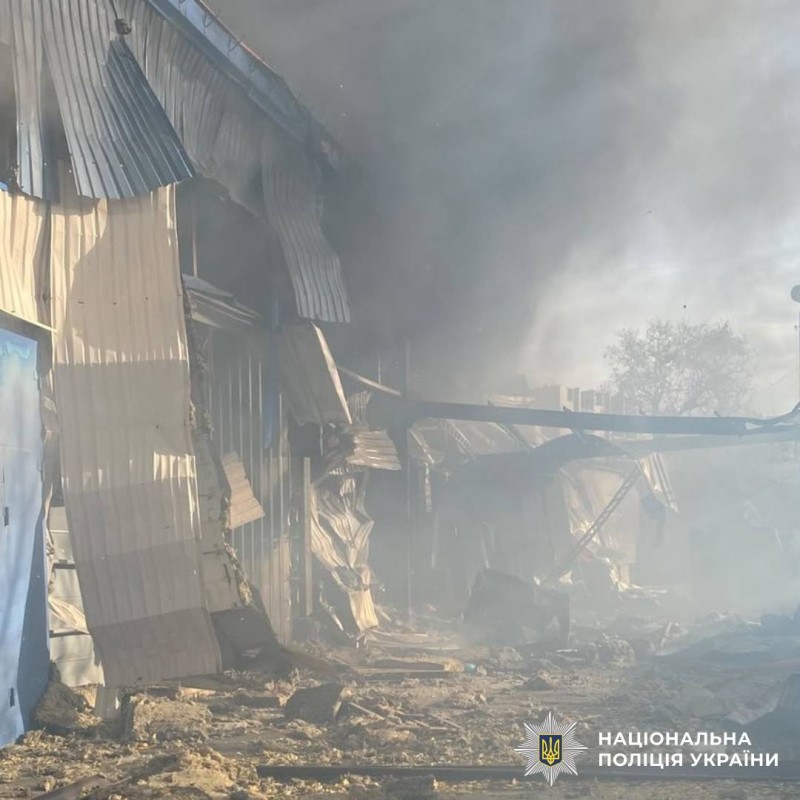На фото наслідки ворожого обстрілу