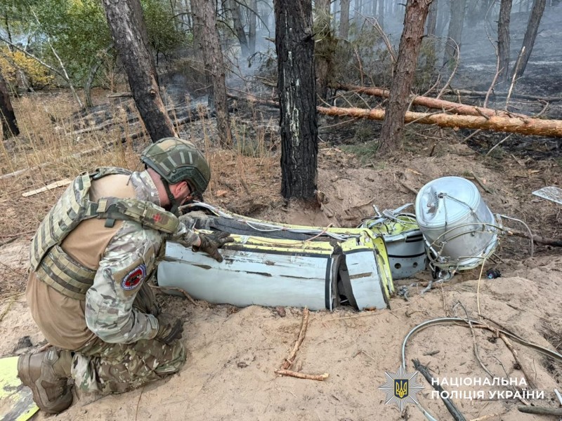 На Полтавщині поліцейські вибухотехніки знешкодили бойові частини ворожих ракет та БпЛА