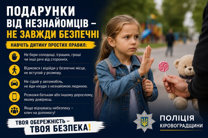подарунки від незнайомців - не завжди безпечно