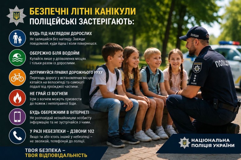 Безпечні літні канікули