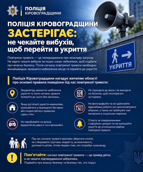 Поліція Кіровоградщини застерігає