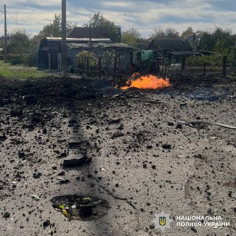 На фото наслідки ворожого обстрілу