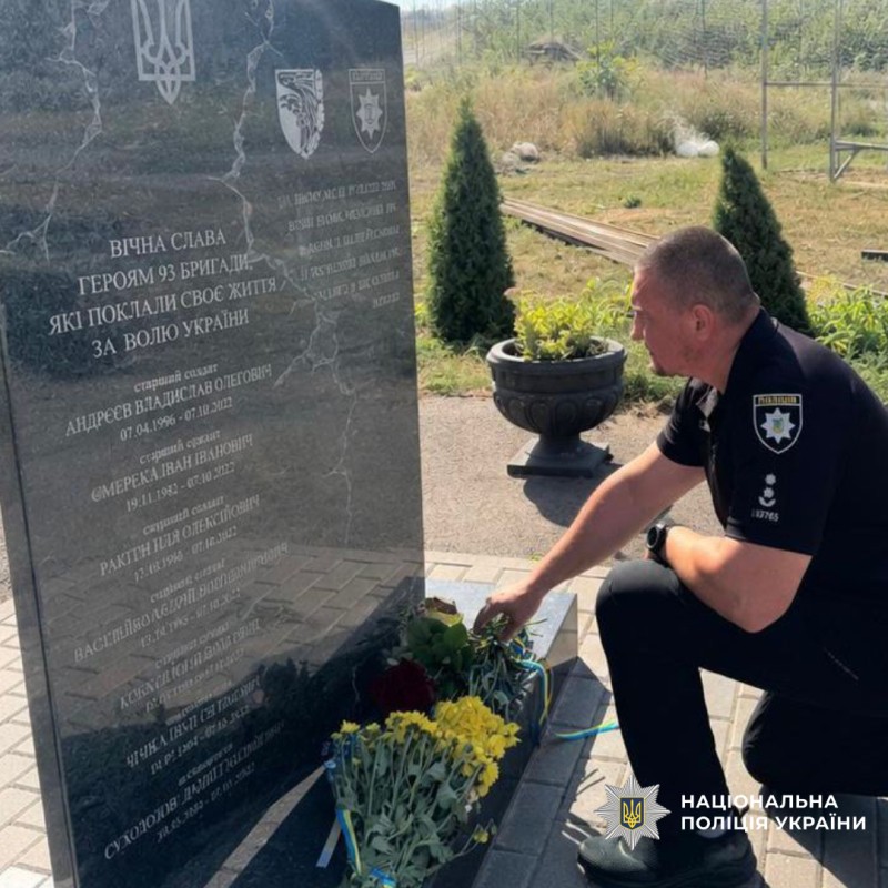 Поліцейські Харківщини відвідали місця поховань загиблих правоохоронців