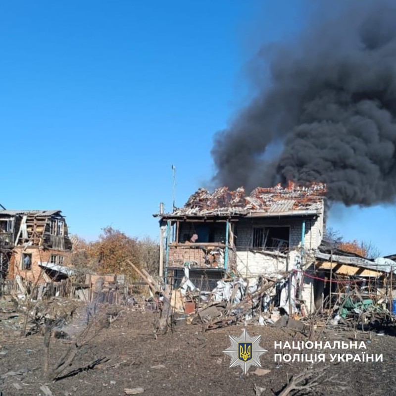 Зруйнований внаслідок обстрілу будинок