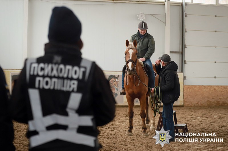 Поранений поліцейський на коні