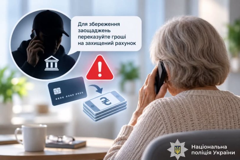 Один дзвінок, вигадана загроза рахунку та пропозиція «врятувати» заощадження — так псевдобанкір переконав 62-річну мешканку Калуського району переказати йому гроші. Поліцейські встановлюють причетних до шахрайства та нагадують, як розпізнати обман.