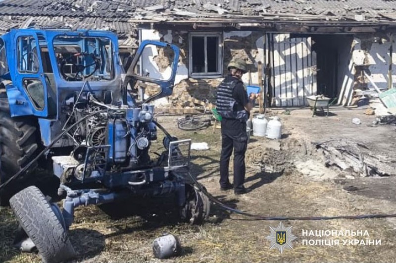 поліцейський працює на місці влучання