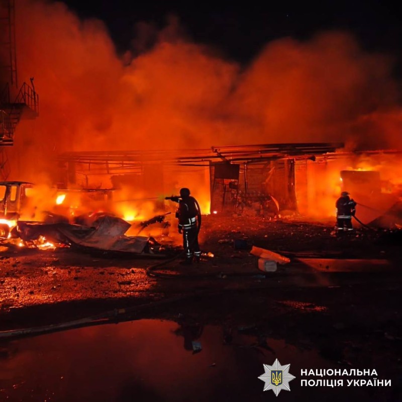 На фото наслідки ворожого обстрілу