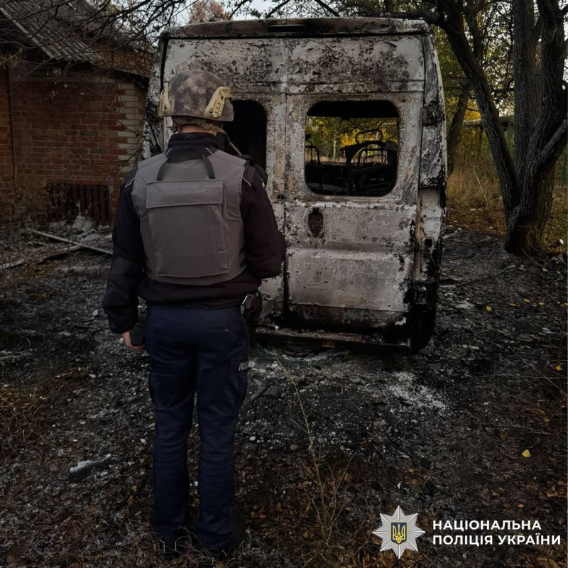 На фото наслідки ворожого обстрілу