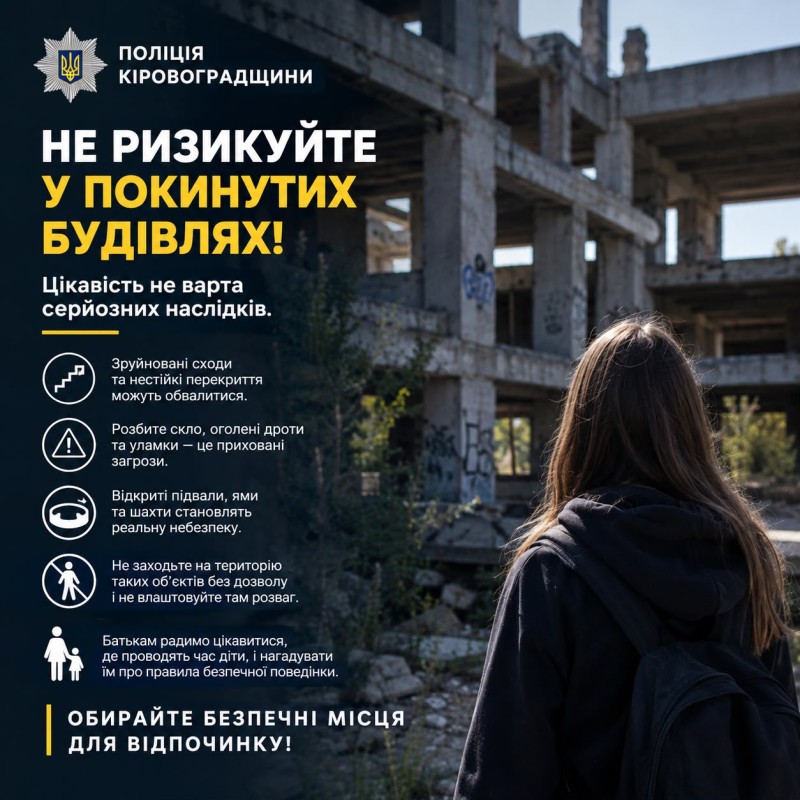 Не ризикуйте у покинутих будівлях