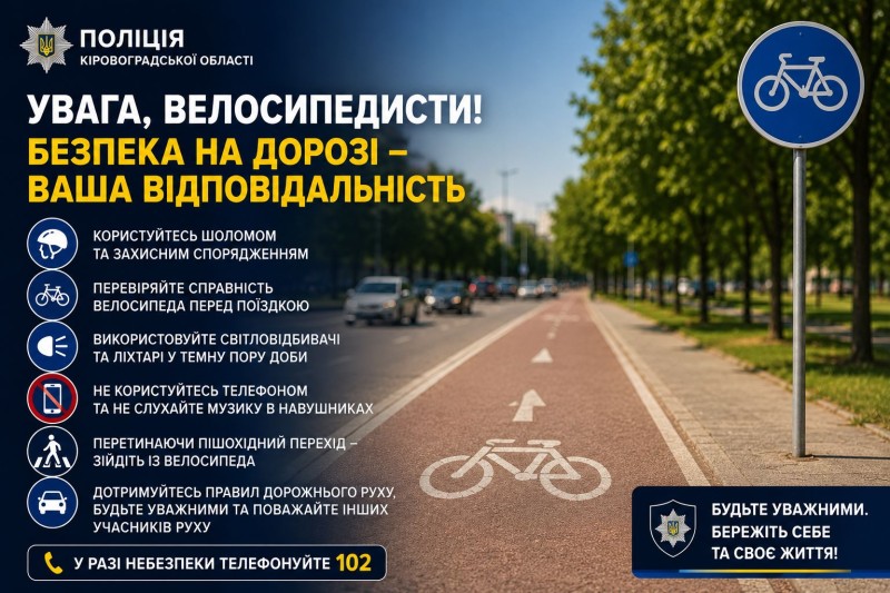 Увага велосипедисти!