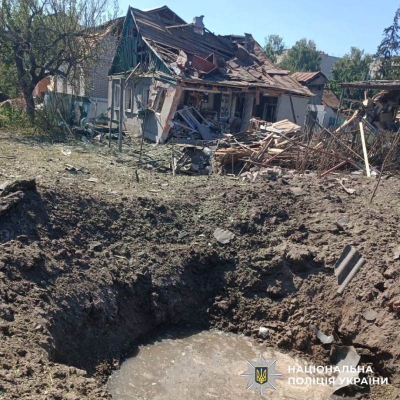 На фото наслідки ворожого обстрілу