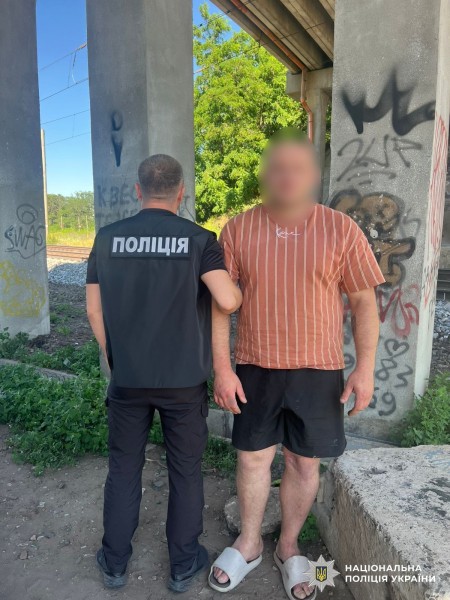 Поліцейський затримує правопорушника