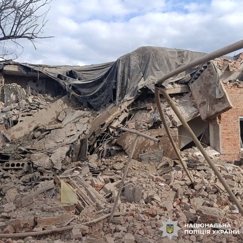 На фото наслідки ворожого обстрілу