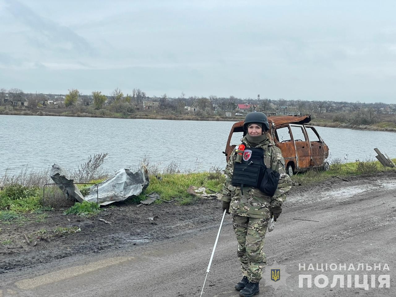 черкаська поліцейська марина островська під обстрілами розміновувала деокуповану херсонщину