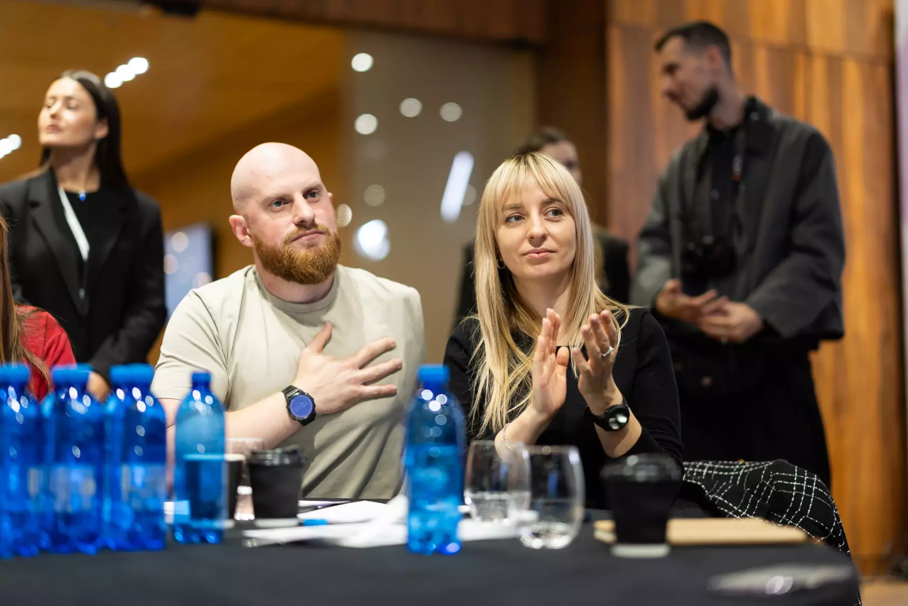 Катерина Павліченко та радник Міністра внутрішніх справ з питань ветеранської політики Дмитро Фінашин