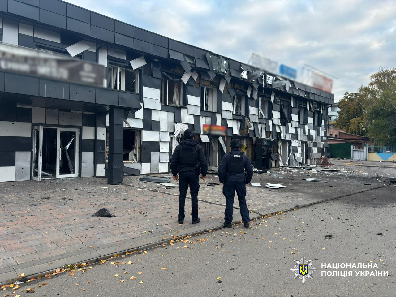 Поліція документує наслідки масованої ворожої атаки Ніжина