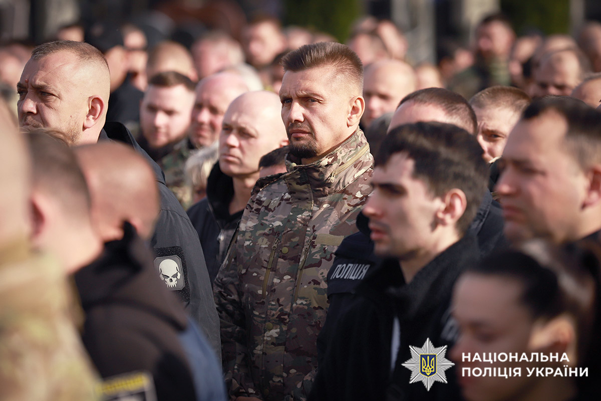 Поліцейські прощаються з загиблим Героєм