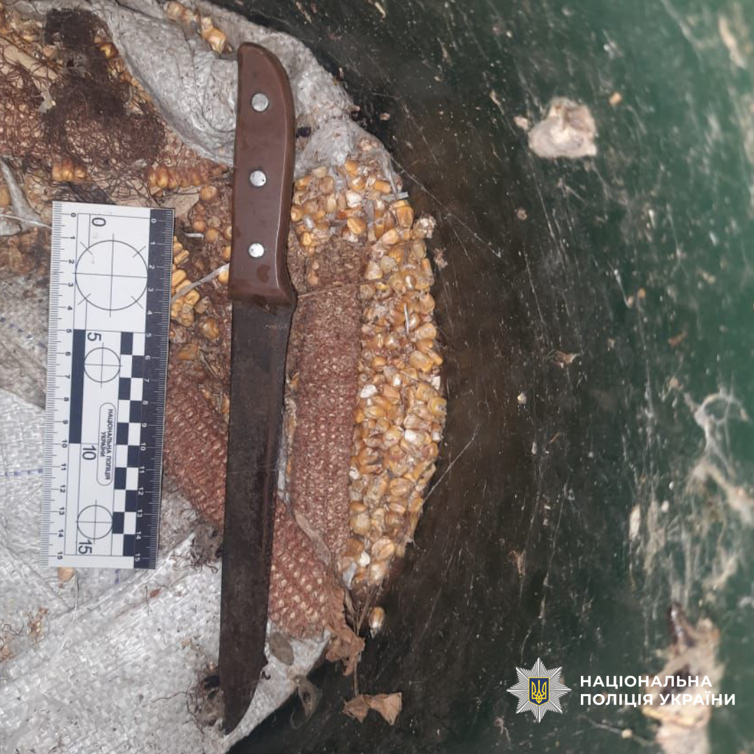 На Харківщині поліцейські затримали чоловіка, який із ножем вимагав гроші у жінки