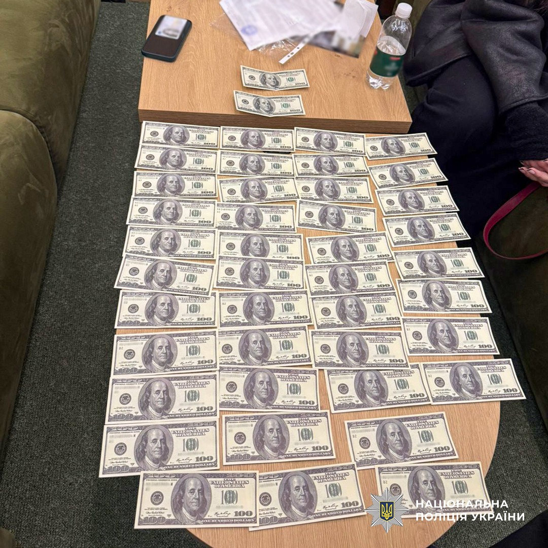 На фотографії зображено кошти, які були вилучені під час проведення слідчих дій.