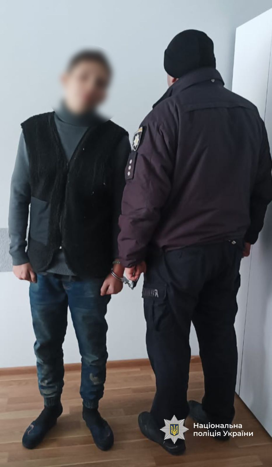 Поліцейські встановили особу таи затримали підозрюваного 19 річного хлопця