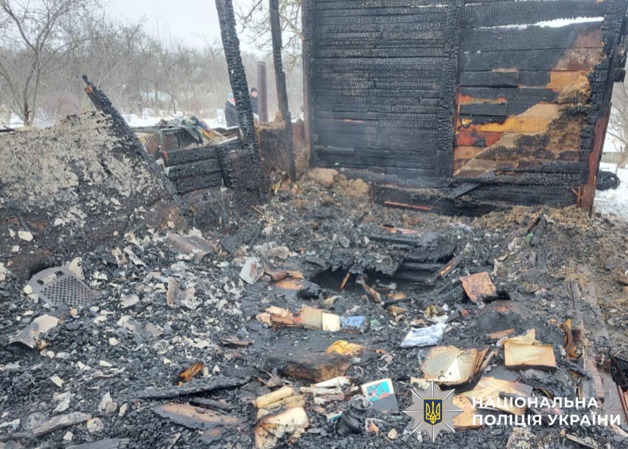 На фотографії зображено місце події, де відбулась пожежа на Бориспільщині.