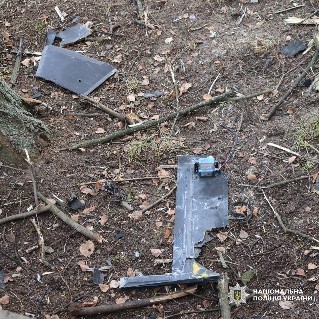 На цьому фото зафіксовано наслідки російської атаки безпілотниками