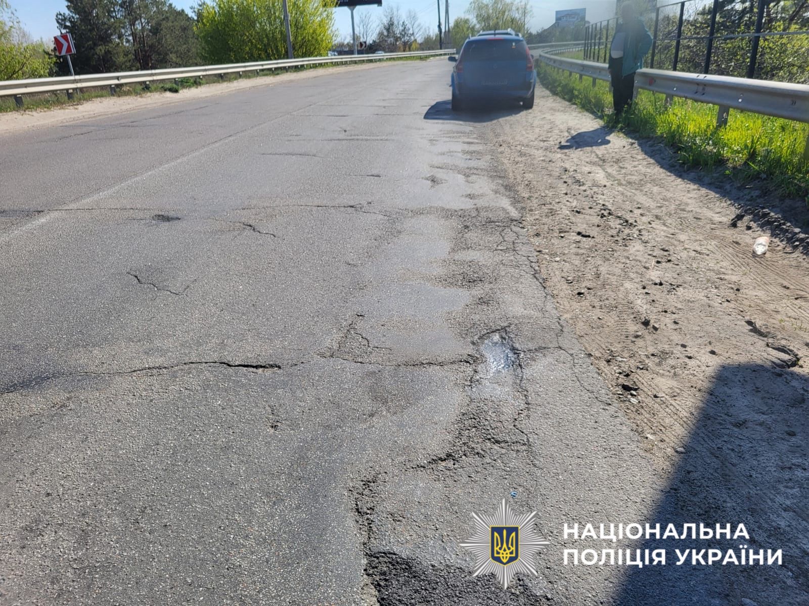 На фото зображене місце де сталося ДТП