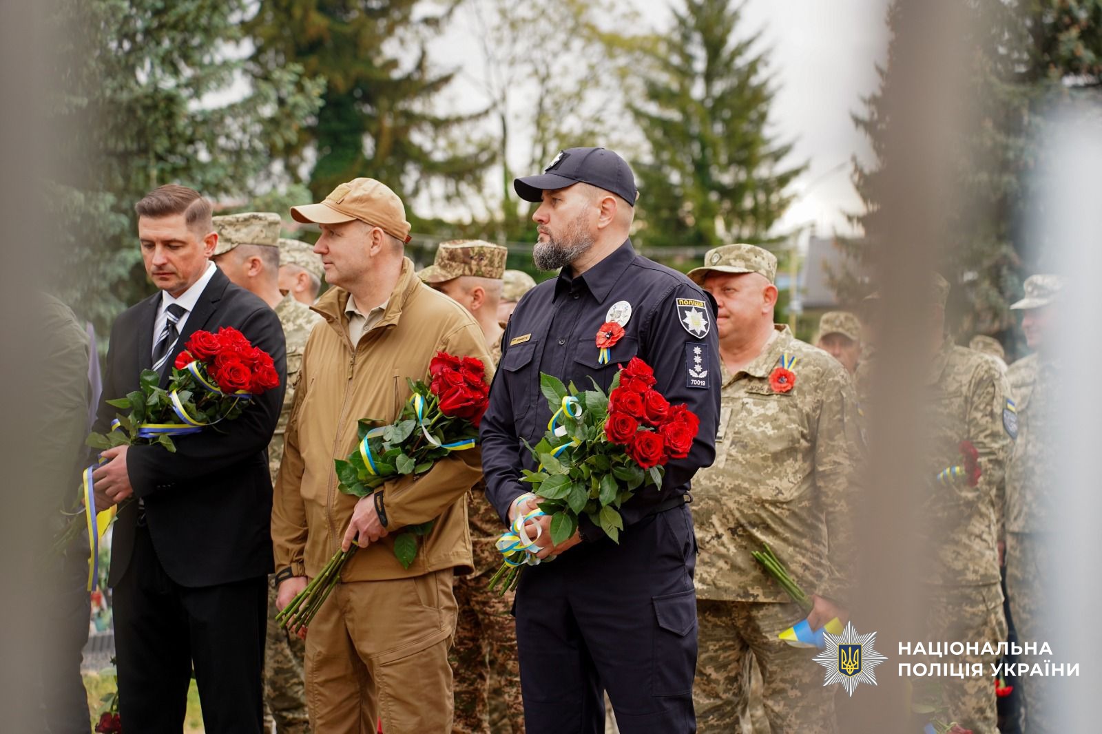 Заступник начальника ГУНП в Закарпатській області Роман Ус на пам'ятних заходах