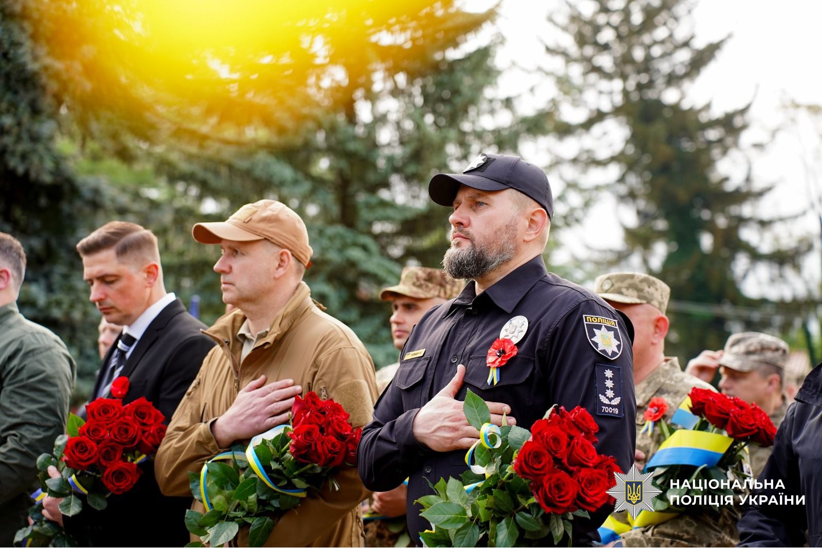 Заступник начальника ГУНП в Закарпатській області Роман Ус на пам'ятних заходах