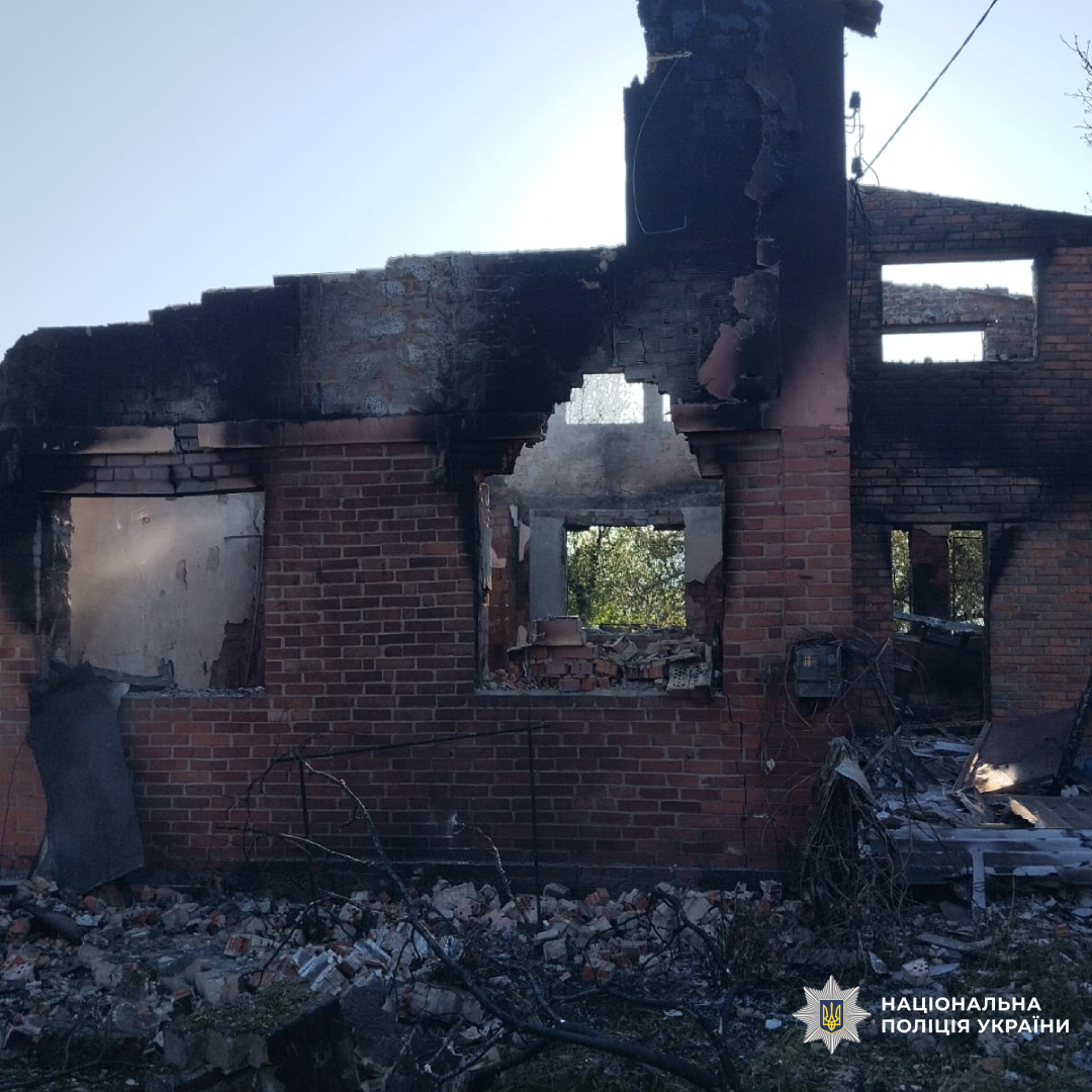 Поліція Харківщини документує наслідки обстрілів, внаслідок яких постраждали п’ятеро громадян