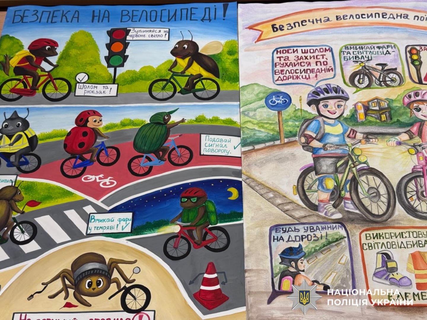 На фото два малюнки учасників конкурсу.