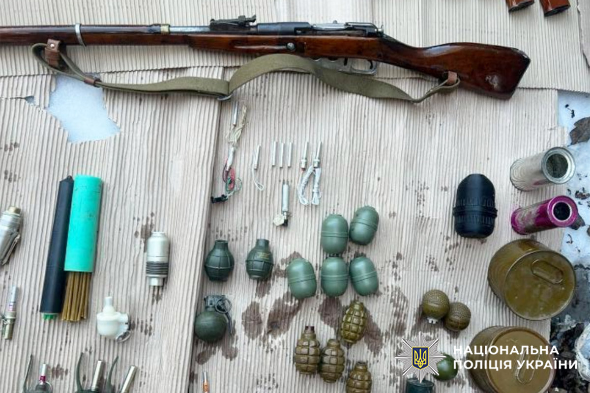 Вилучені зброя та боєприпаси