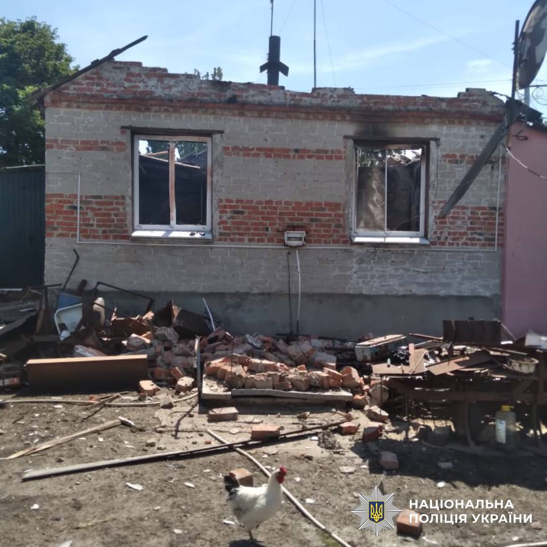 На фото наслідки ворожого обстрілу