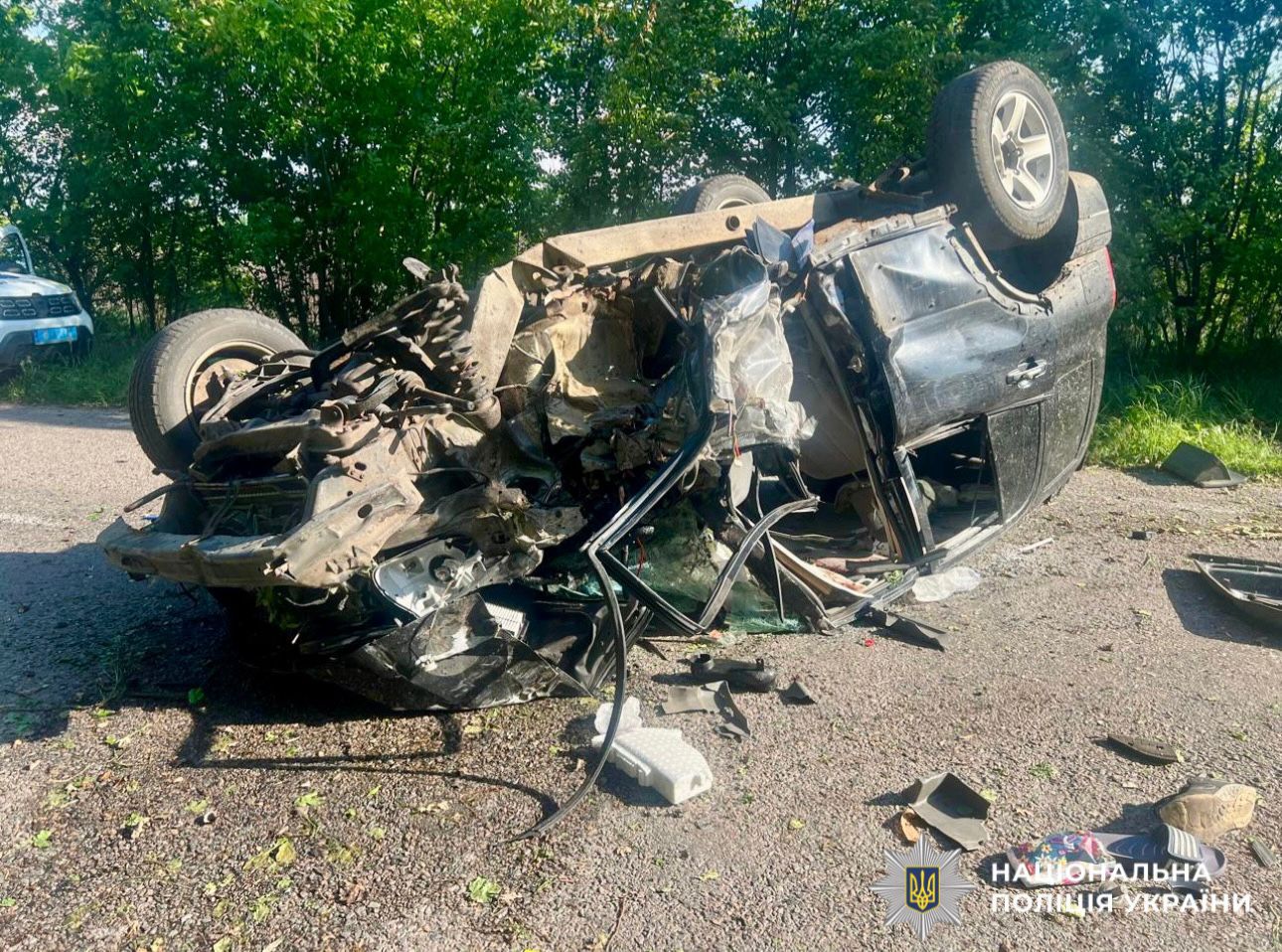 На фото зображено автомобіль який потрапив у ДТП