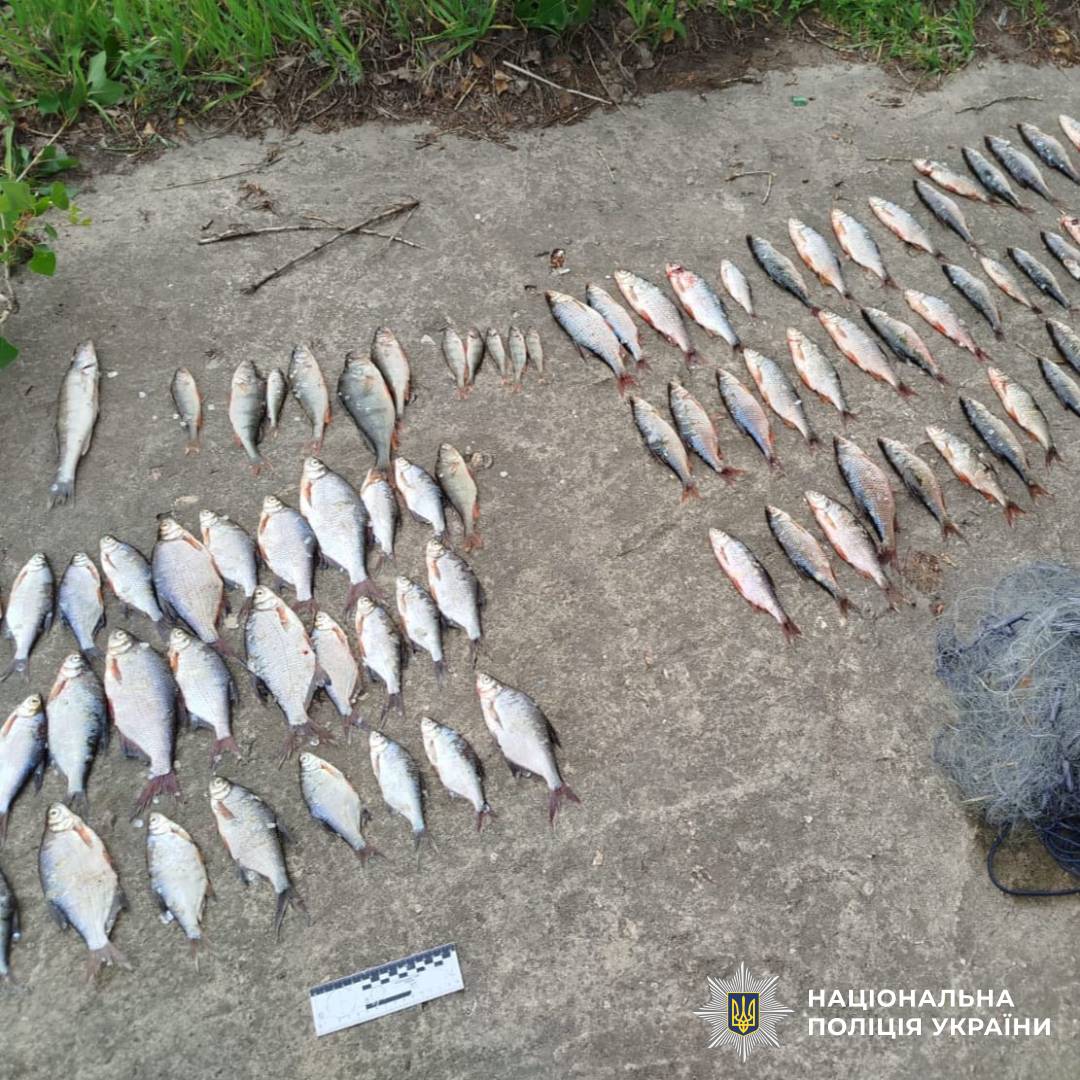 На Чугуївщині поліція викрила браконьєра з незаконним уловом риби на понад 160 тисяч гривень