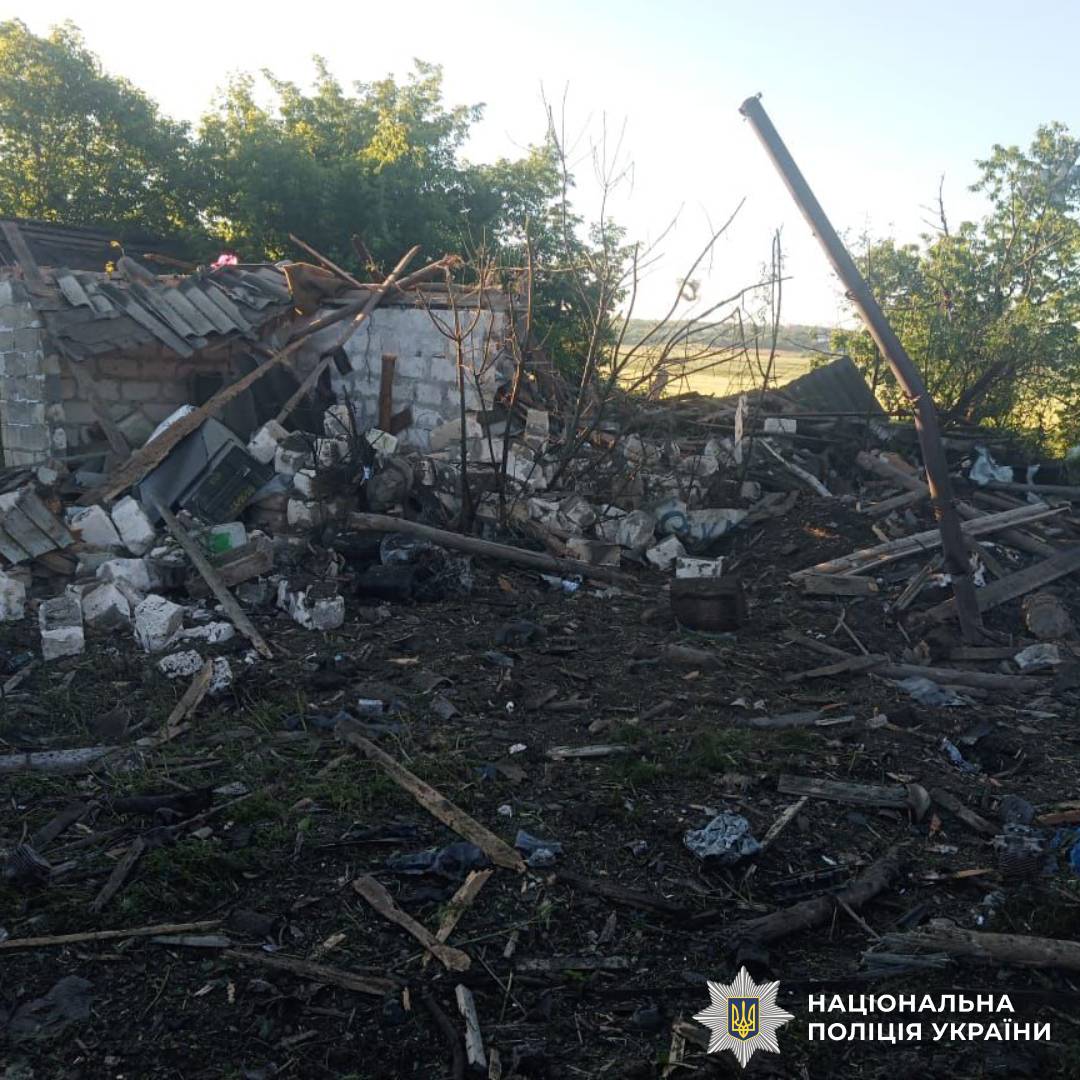 На фото наслідки ворожого обстрілу