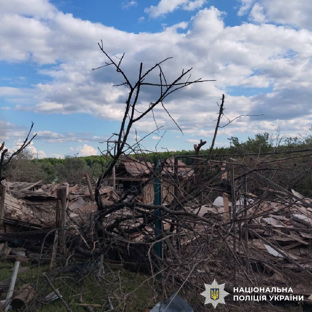 На фото наслідки ворожого обстрілу