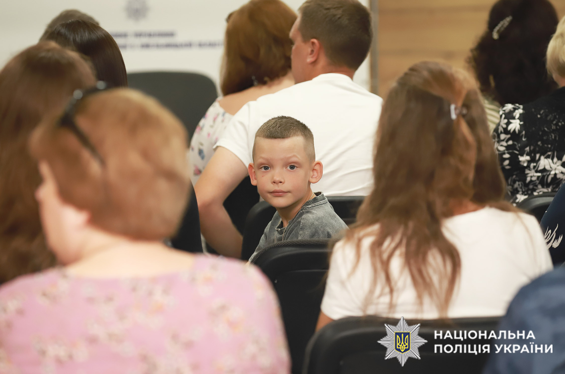 Син загиблого поліцейського на зустрічі з керівництвом поліції Хмельниччини