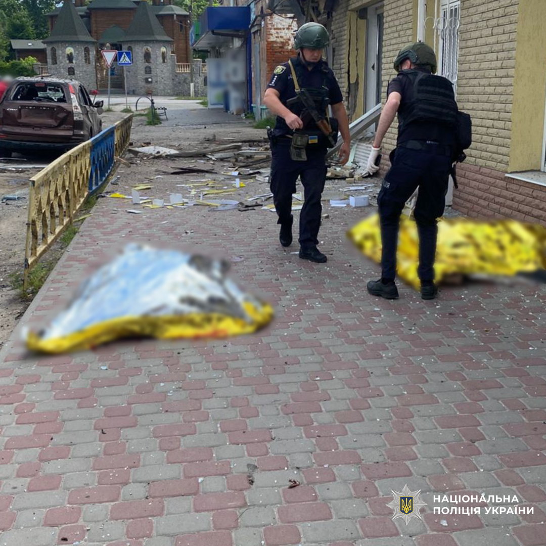поліцейські документують наслідки ранкових ударів по Харківщині