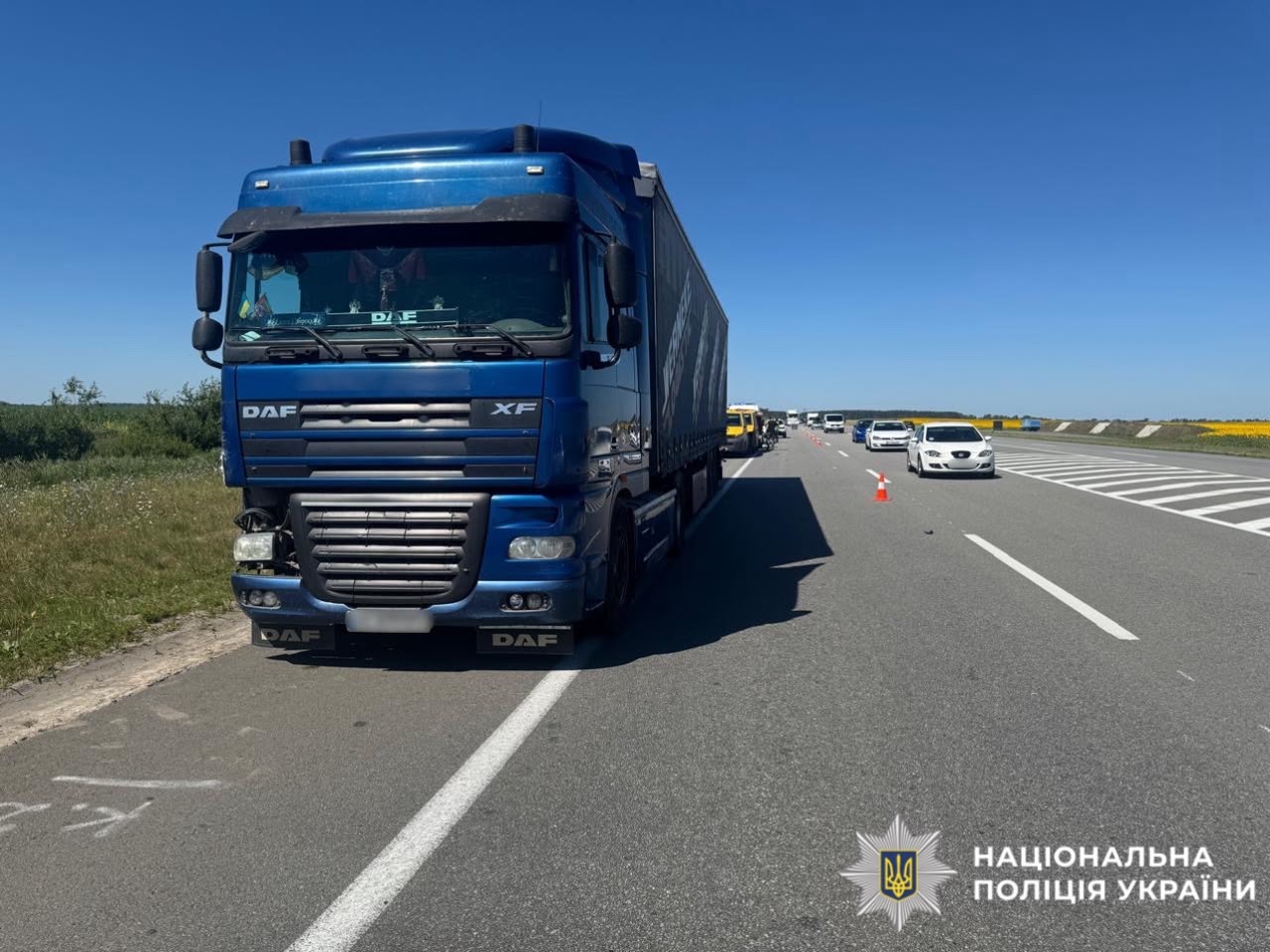 На фото автомобіль, учасник ДТП.