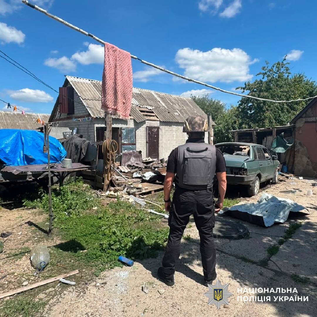 На фото наслідки ворожого обстрілу