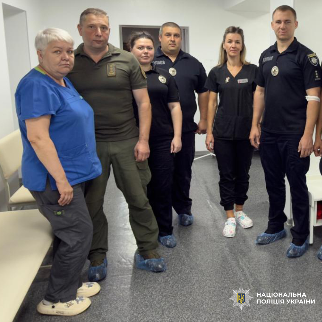 Поліцейські Богодухівського району здали кров для порятунку життя захисників і цивільних
