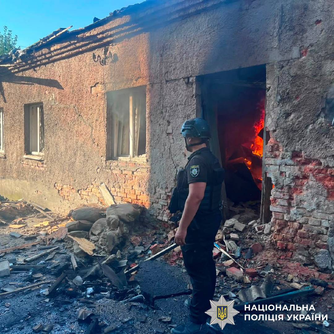 На фото наслідки ворожого обстрілу