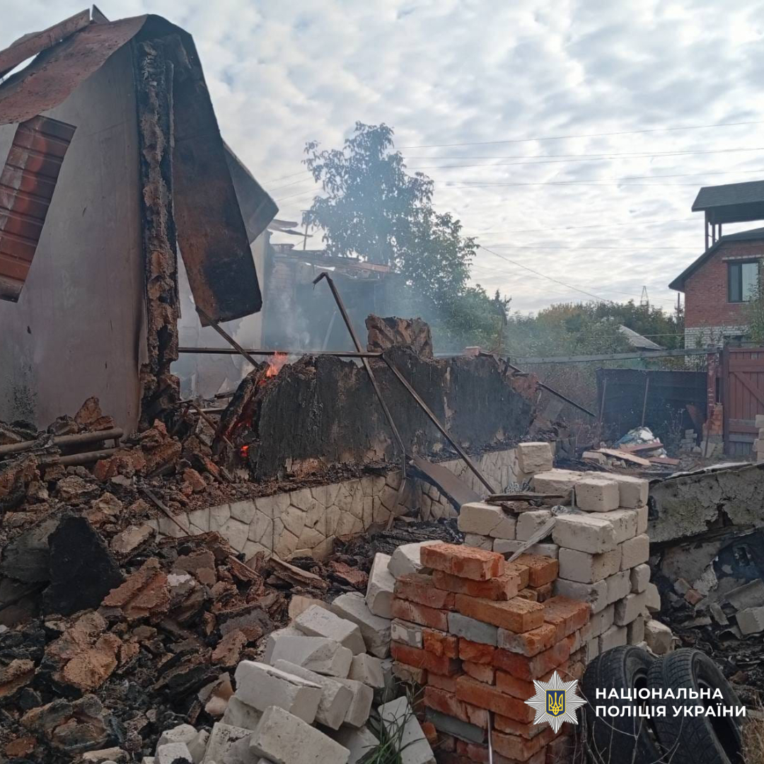 поліцейські задокументували наслідки ворожих обстрілів на Харківщині