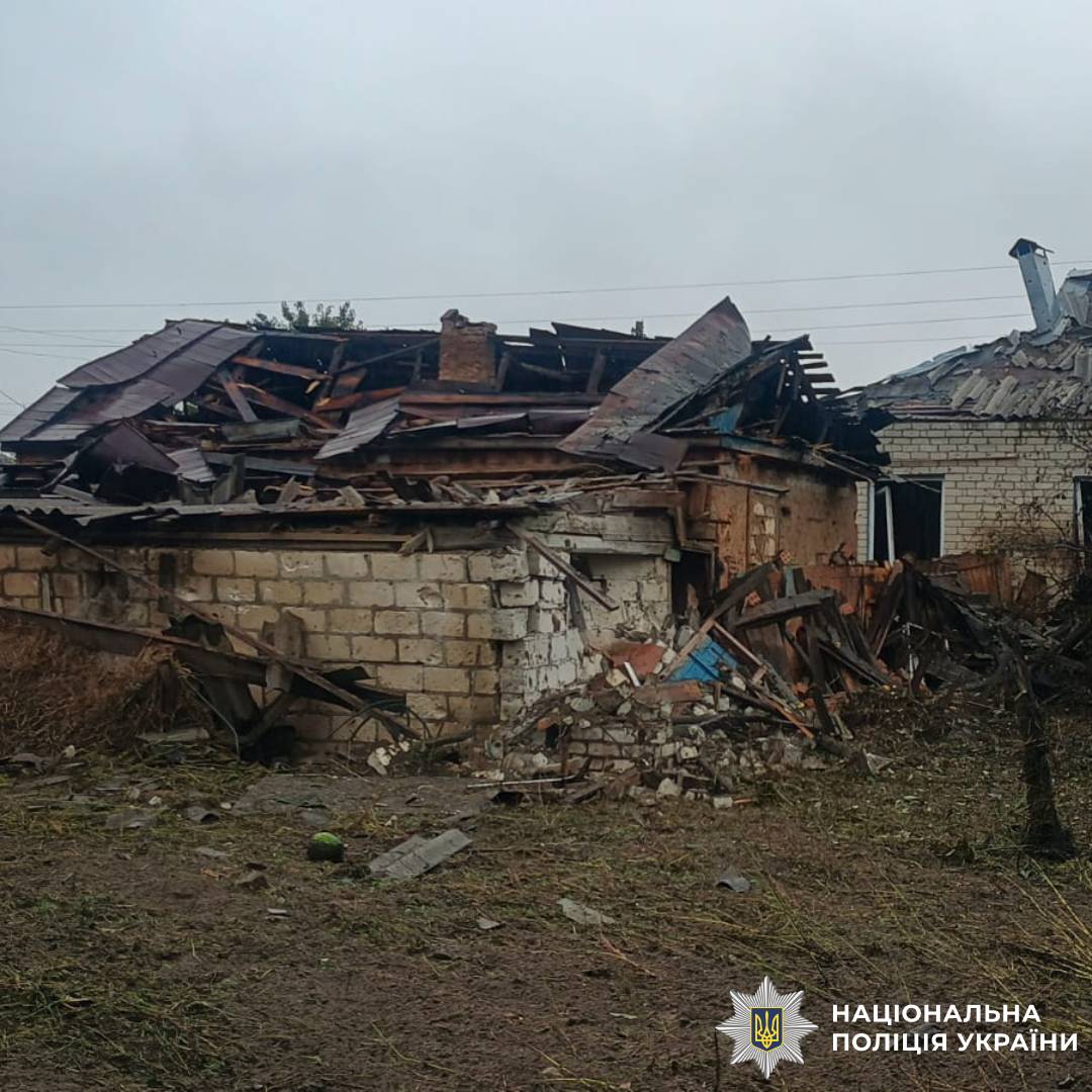 На фото наслідки ворожого обстрілу