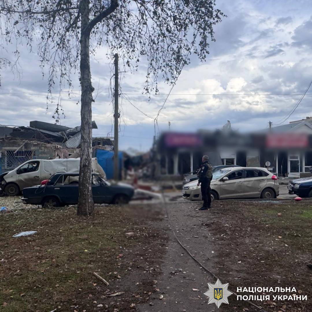 На фото наслідки ворожого обстрілу