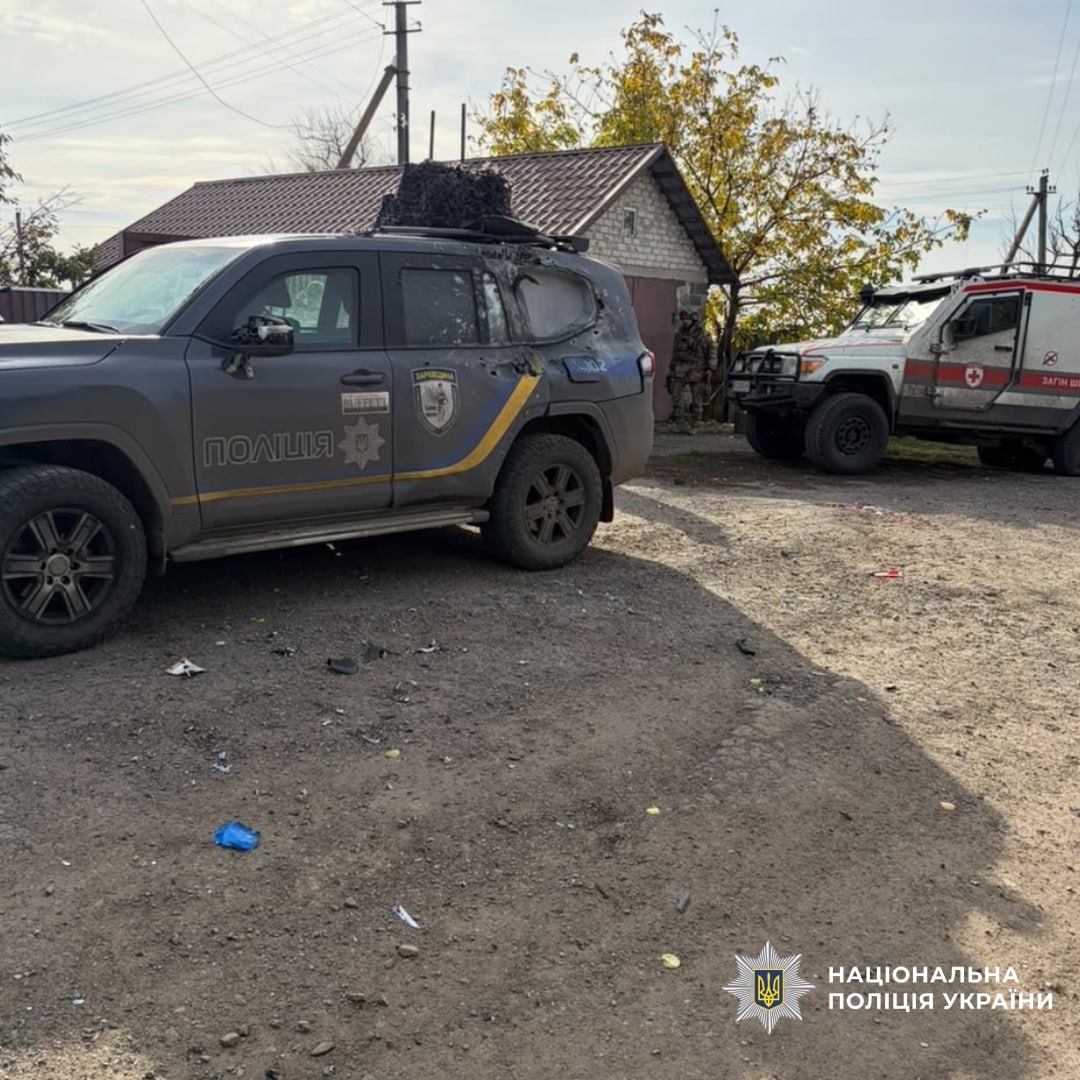 На Харківщині російський дрон атакував евакуаційну групу поліції «Білі янголи»: поранено двох правоохоронців